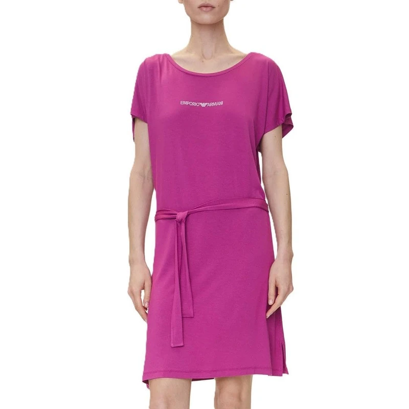 Emporio Armani Woman Eagle Stones Viscose Dress Violet M
