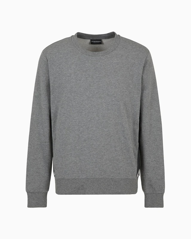 EMPORIO ARMANI Man Basic Terry Hoodie Sweatshirt Grey XL