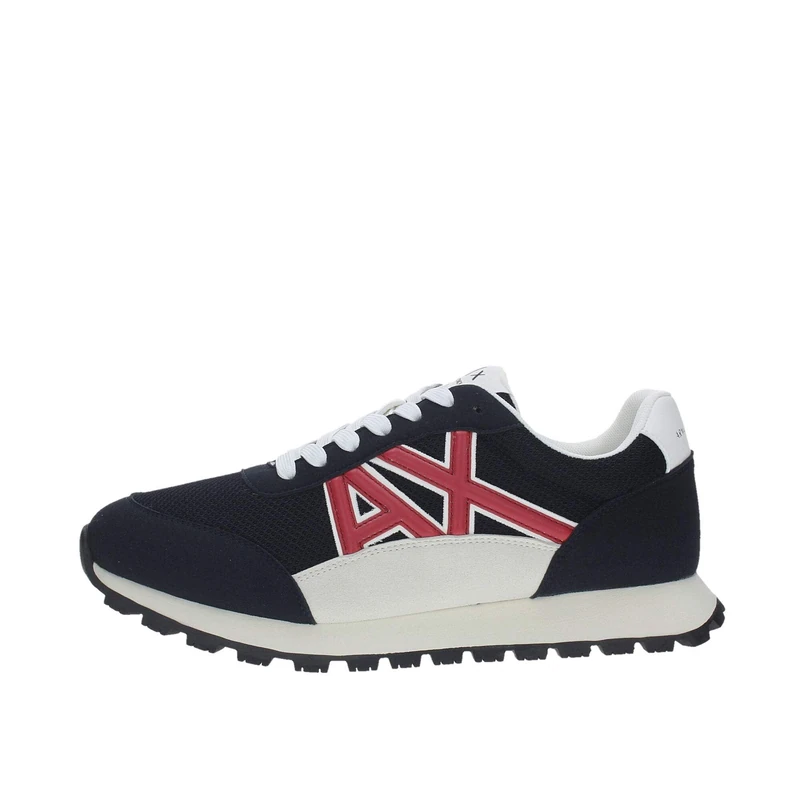 Armani Exchange Drop, Man Sneaker, DEEP Navy+Cardinal,