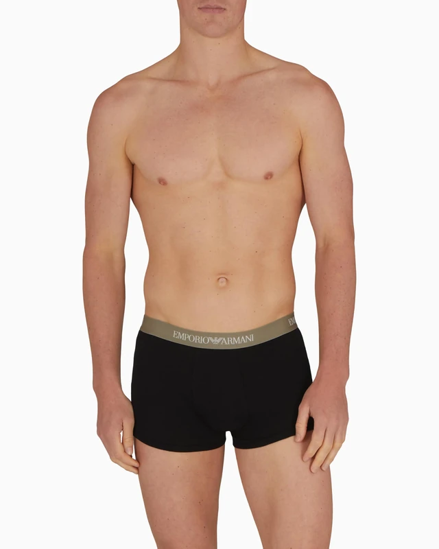Emporio Armani Man Pure Cotton 3-Pack Trunk Black S