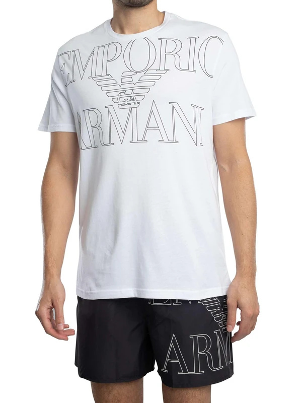 Emporio Armani Man Bold Logo Round-Neck T-Shirt White L
