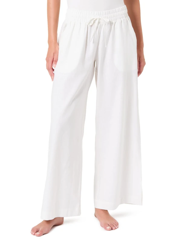 Emporio Armani Woman Linen Blend Pant Beachwear Beige XS