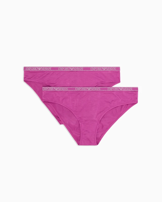 Emporio Armani Woman Essential Studs 2-Pack Brief Violet XL
