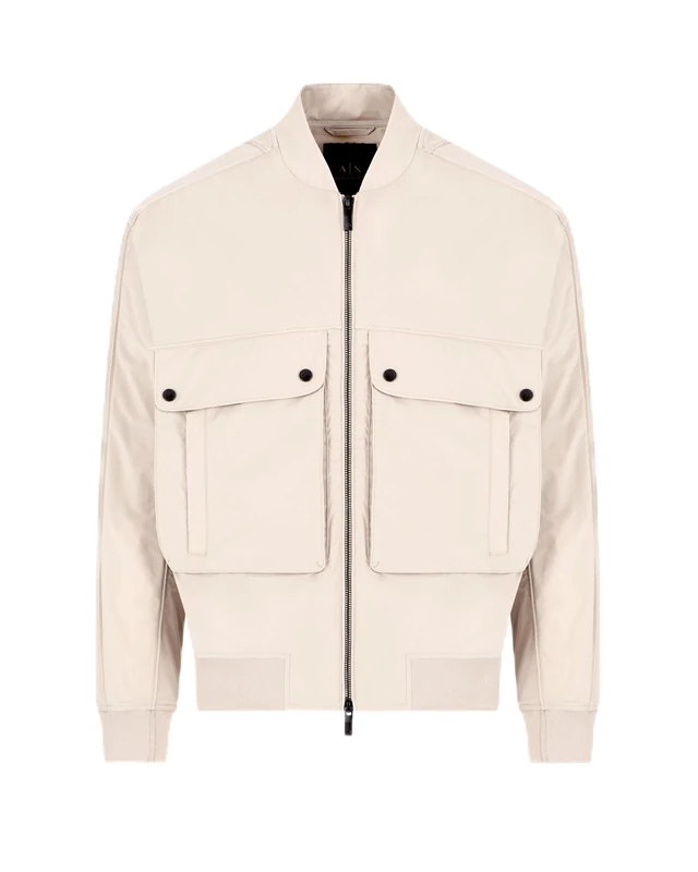 Men's Blue Edition, Logo Patch Blouson Jacket, String, M, String, M