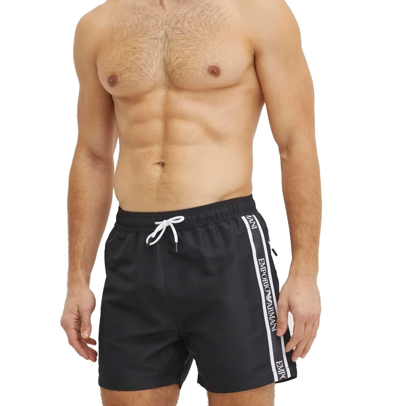 Emporio Armani Man Logo Tape Mid Boxer Black S