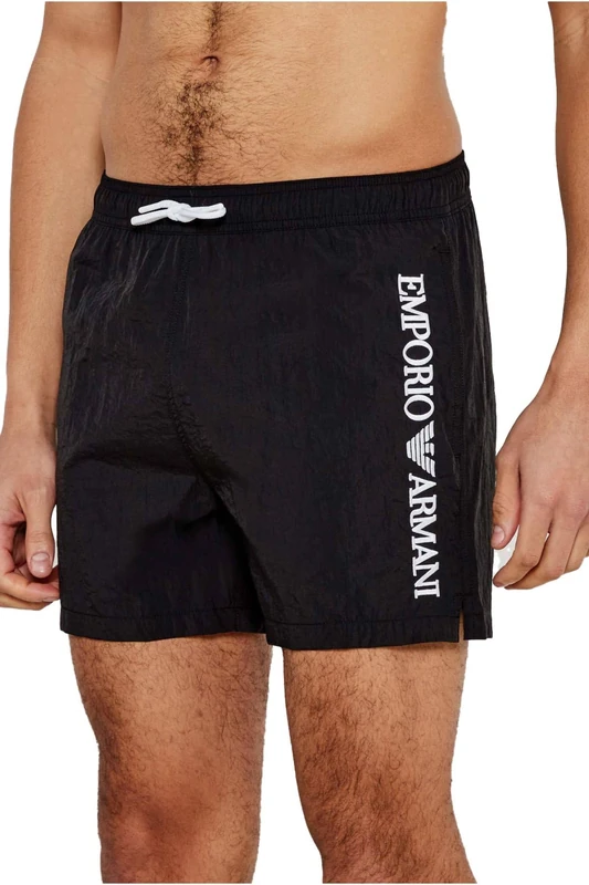 Emporio Armani Man Embroidery Logo Mid Boxer Black XL
