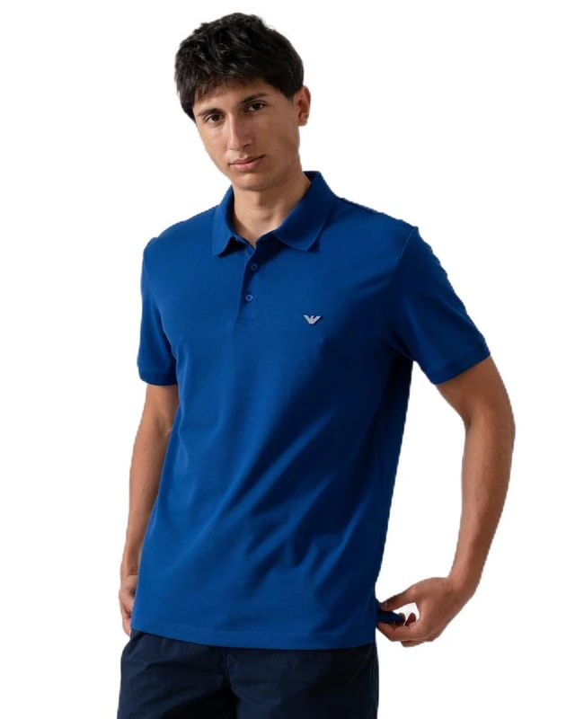 EMPORIO ARMANI Man Essential Polo Beachwear Blue XL