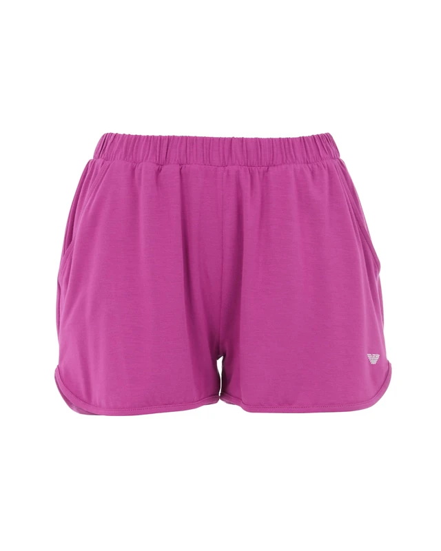 Emporio Armani Woman Eagle Stones Viscose Shorts Beachwear Violet M