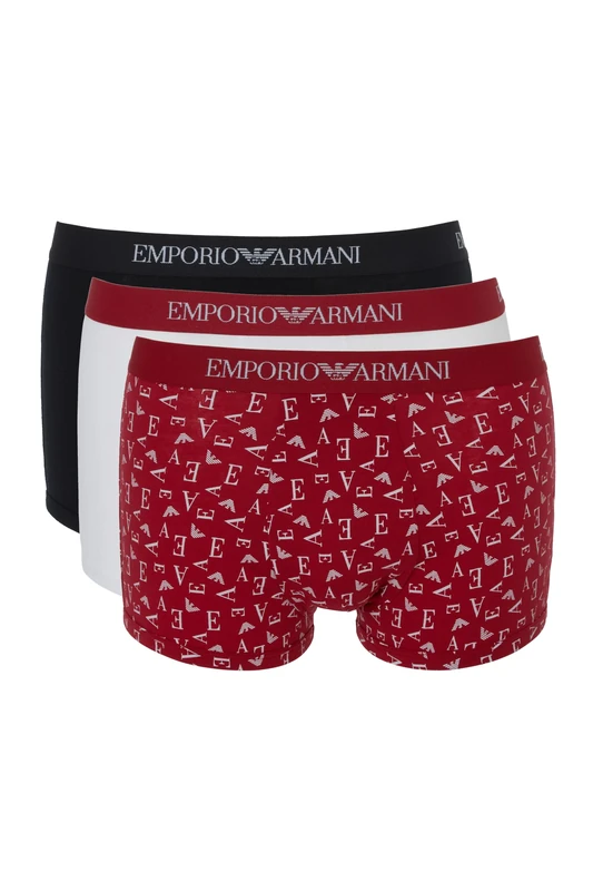 Emporio Armani Man Pure Cotton 3-Pack Trunk Blue XL