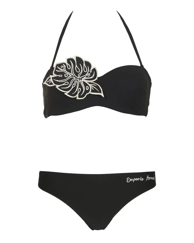 EMPORIO ARMANI Woman Lycra Sensitive Bandeau Bikini Black L