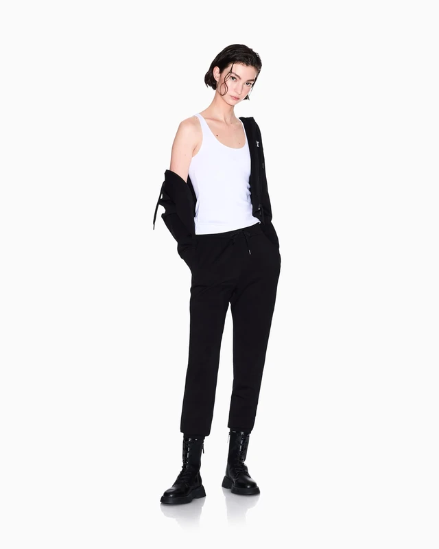 Armani Exchange Women's Icon Project, Embroidered Tonal Logo, Vest, White, M
