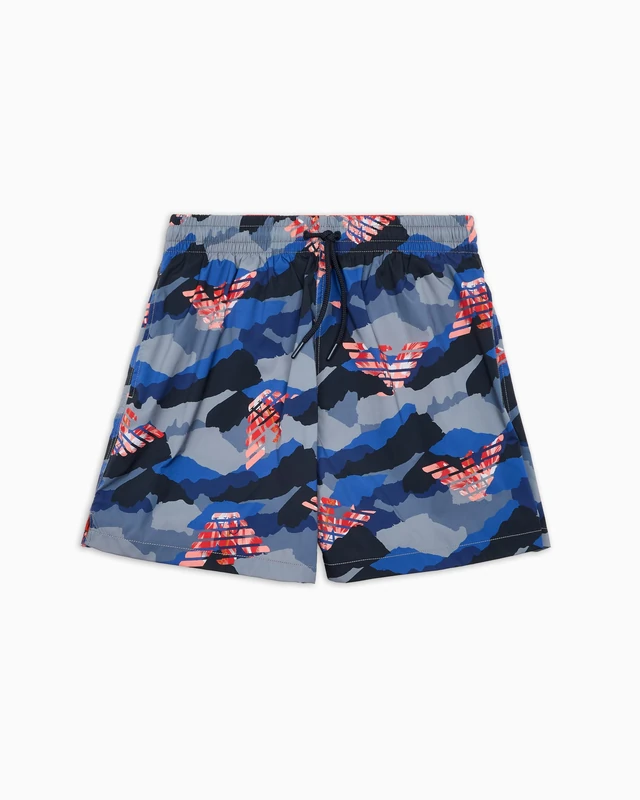 Emporio Armani Man Macro Eagle Mid Boxer Blue L