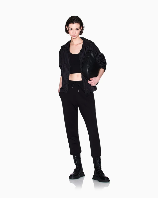 Armani Exchange Women's Icon Project, Embroidered Tonal Logo, Vest, Black, S