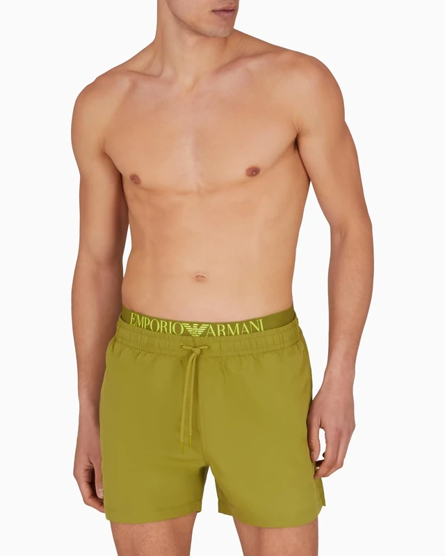 Emporio Armani Man Logo Band Mid Boxer Green S - Image 1