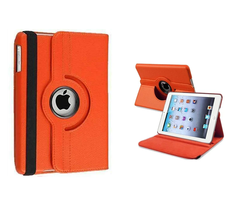 Leather 360 Rotate iPad 10.2 Cover For 9th, 8th & 7th Gen iPads & iPad Pro 10.5 (2017) & iPad Air 3 (2019) (Orange)