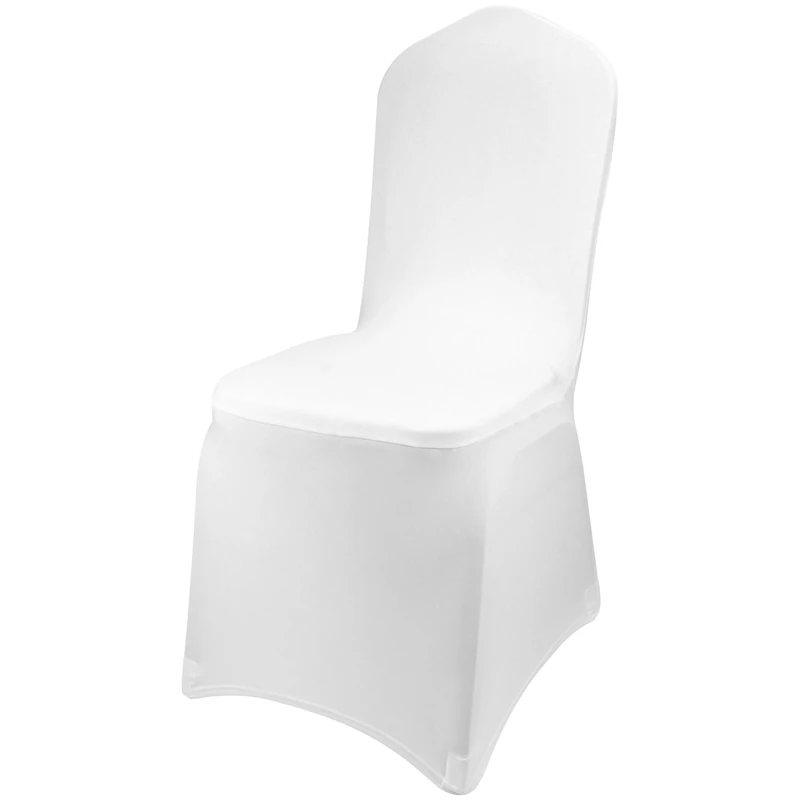 Palonu Spandex Chair Cover White Polyester Chair Slipcovers Dining Living Room Chair Slipcovers Protector for Wedding Party Holidays Banquet Celebration (48)