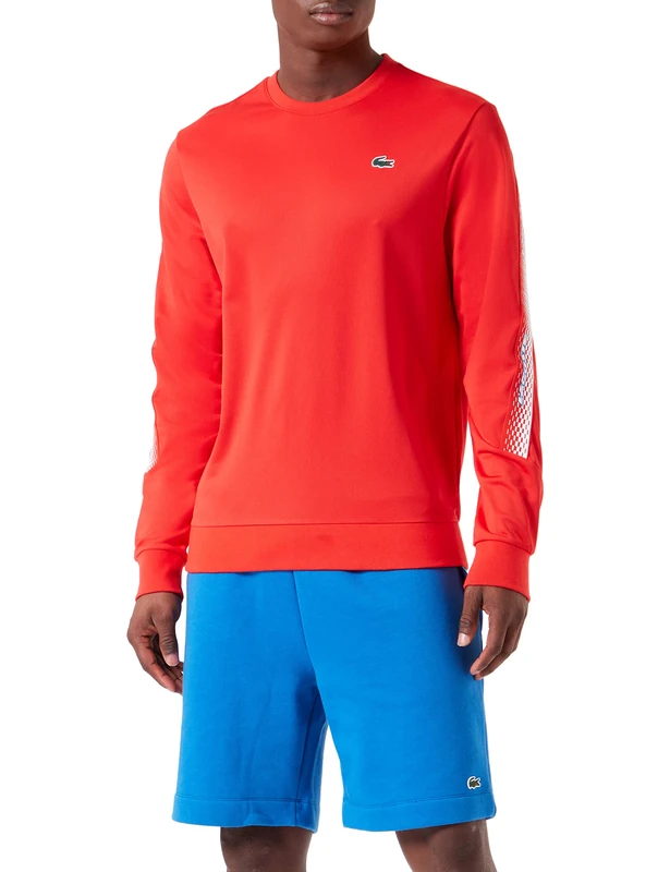 Lacoste Men's Sh5225 Sweatshirts, Corrida/White-correcda, XXXL
