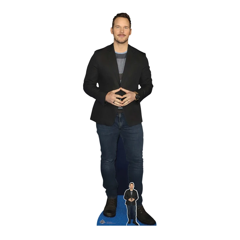STAR CUTOUTS CS980 Chris Pratt Black Jacket Lifesize Cardboard Cutout With Free Mini Standee - Image 1