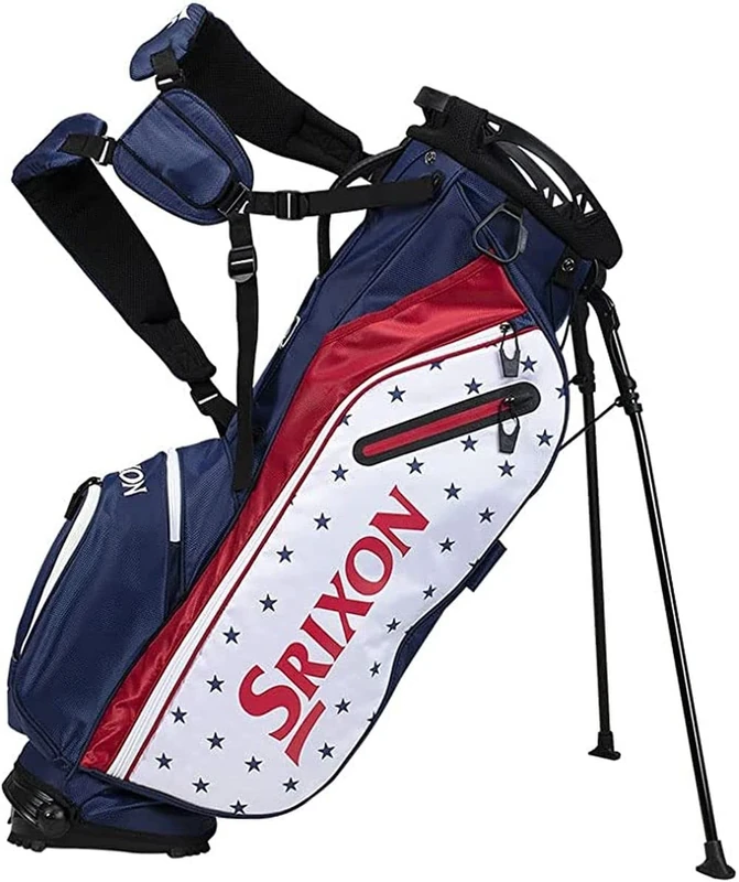 Srixon - US OPEN - Major Limited Edition Stand Golf Bag - 4 Club Divider - 5 Zipper Pockets including a Velour-lined Valuable and an Insulated Coller Pocket - Comfort Mesh Hip Pad - 2.5 Kg