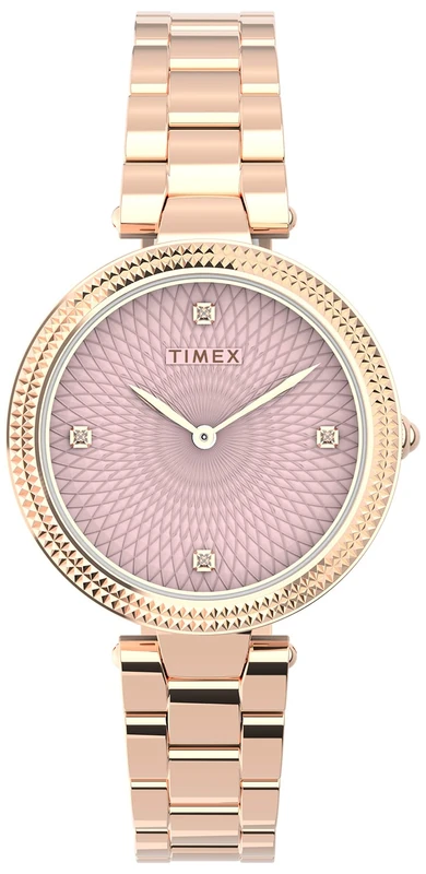 Timex Women's Analogue Watch with a Stainless Steel Bracelet Adorn