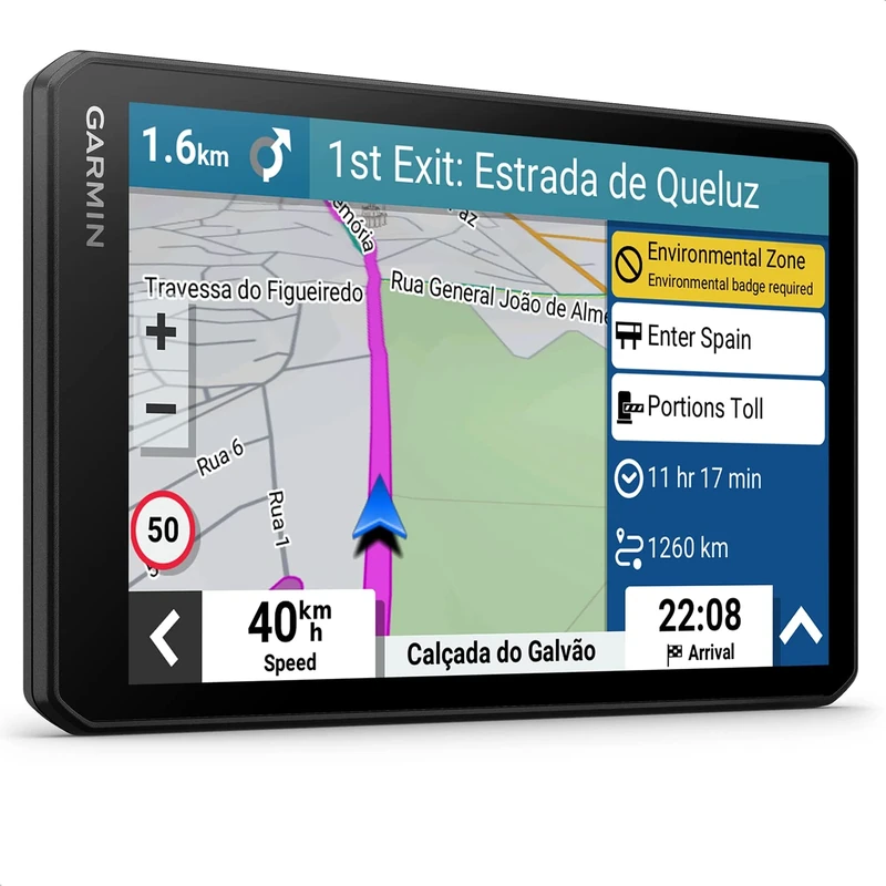 Garmin DriveCam 76, GPS Sat Nav with Built-in Dash Cam, 7" display, Video storage, Forward Collision/Lane Departure warning, Voice Assist, Full EU Mapping, Digital Traffic