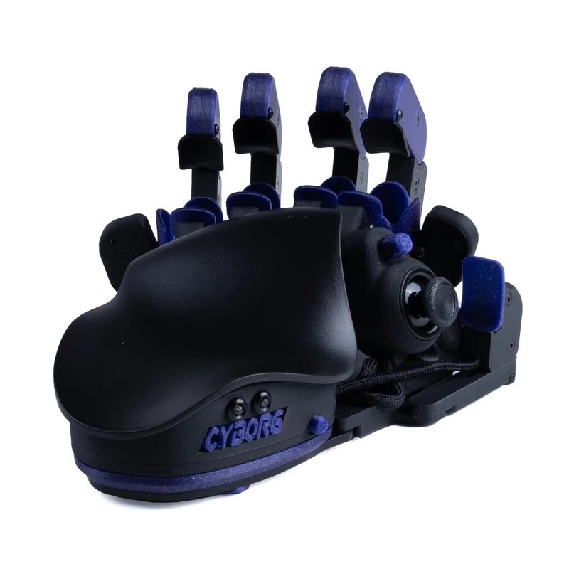 AZERON Azeron Cyborg Gaming Keypad - Programmable One Hand Keyboard for PC Gaming - Analog Thumbsticks and 29 Programmable Keys - 3D Printing Customized Keypad - Right Hand (Galaxy Purple) - Image 1