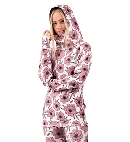 Eivy Women's Icecold Hood top Yoga Shirt, Wall Flowers, XS