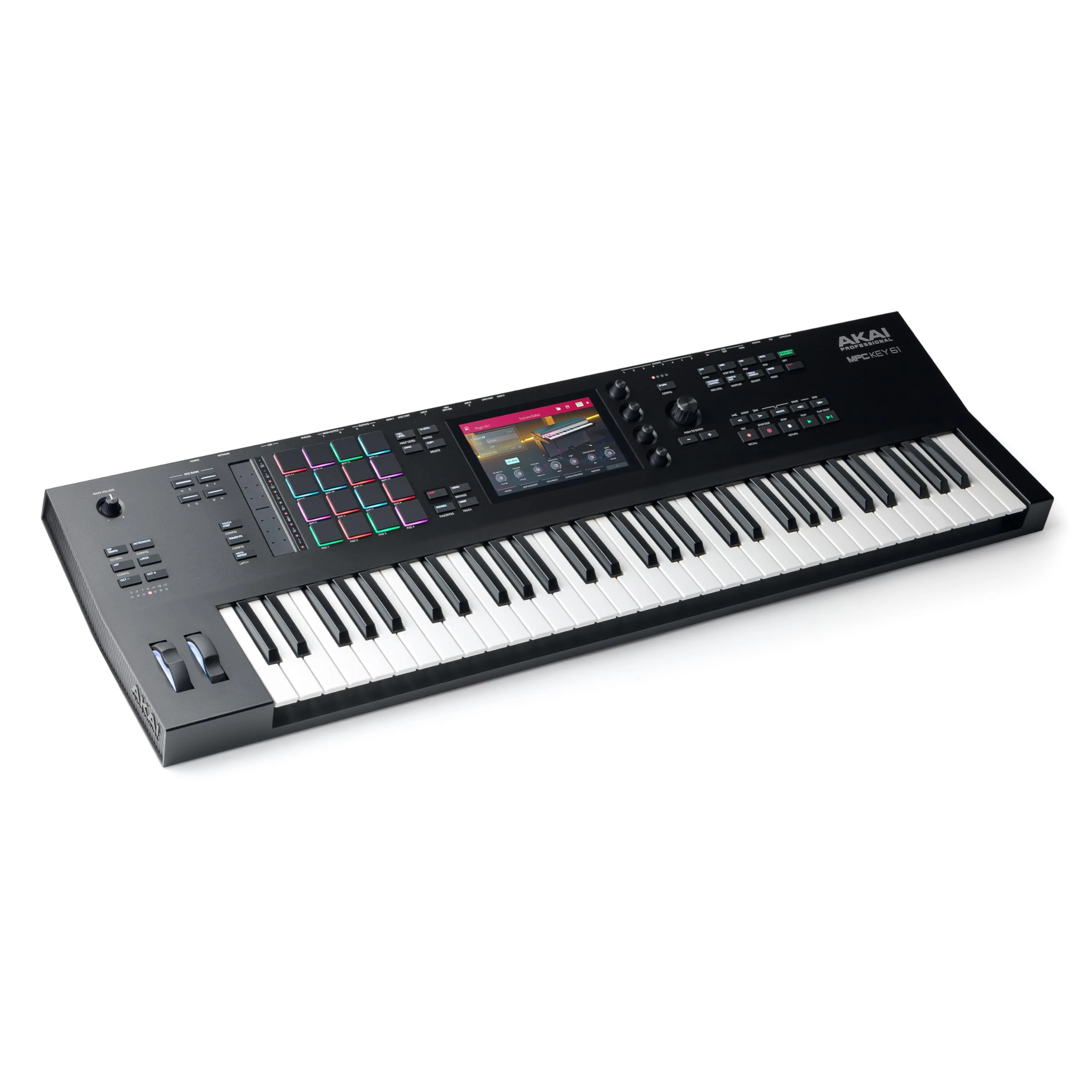 Akai Professional MPC Key 61 - Standalone Music Production Synthesizer Keyboard with Touch Screen, 16 Drum Pads, 20+ Sound Engines, Semi Weighted Keys, and Native Instruments Integration