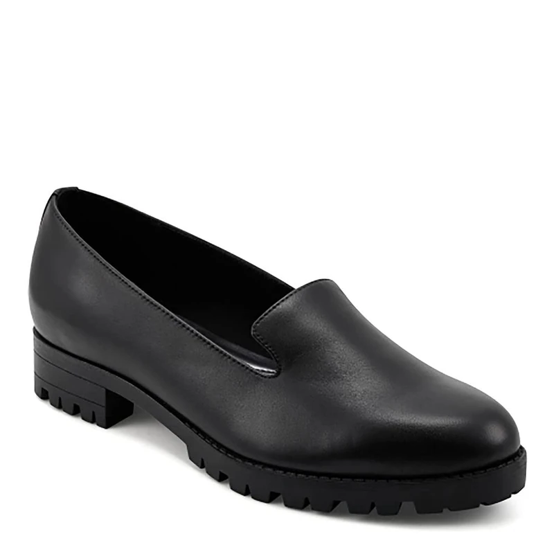 Easy Spirit Womens Geneva Loafer, Black 001, 6.5 Wide