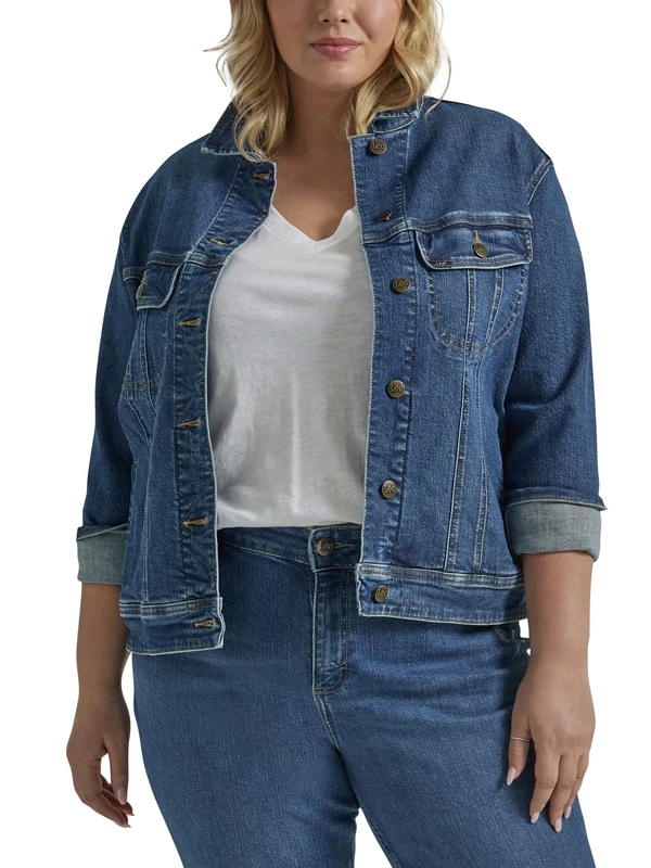 Lee Women's Legendary Rider Denim Jacket, Standout, XL