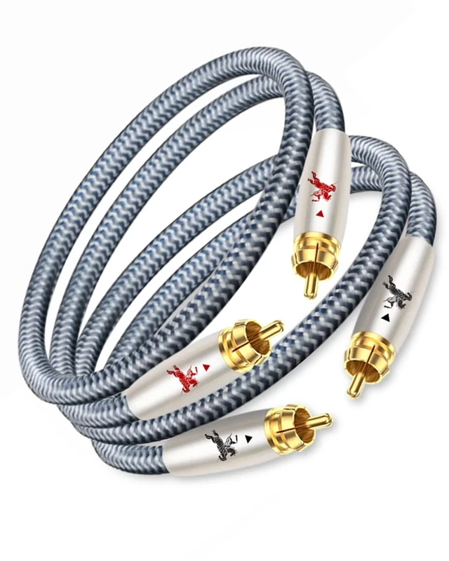 Impeto 2 RCA to 2 RCA Audio Cable phono cable 2 × 2 plugs, Stereo Audio Hifi Cable 1.5m