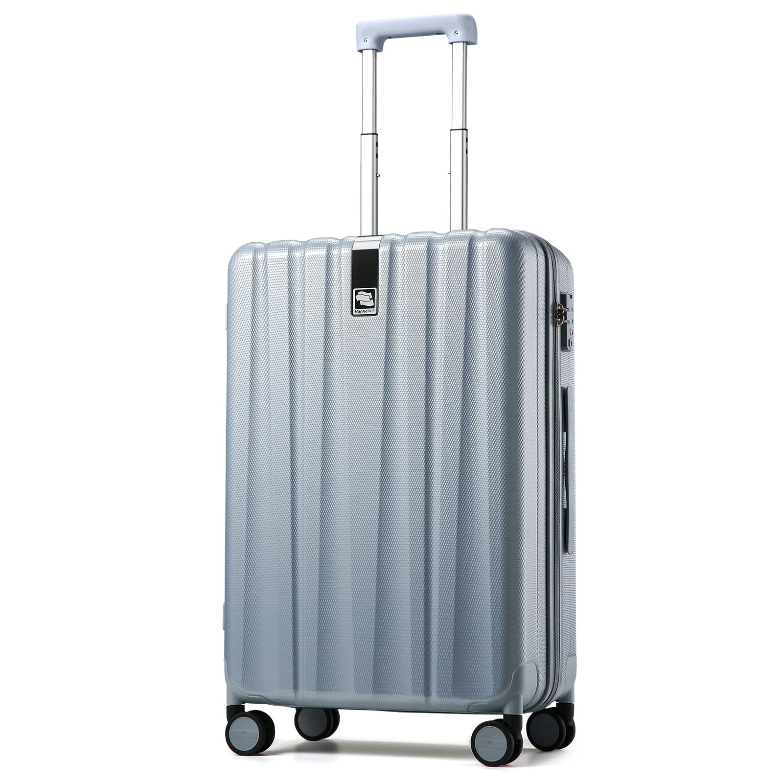 Hanke Underseat Luggage Spinner Suitcase, Small Suitcase 14 Inch Carry On Suitcase Locks Lightweight Hardside PC Suitcase Mini Travel Suit Case - Gray