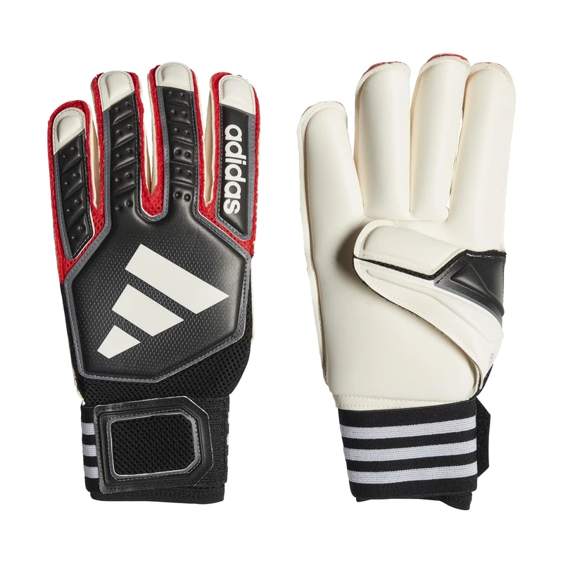 adidas Unisex Goalkeeper Gloves (W/O Fingersave) Tiro Pro Goalkeeper Gloves, Black/White/Iron Met., HN5611, 10