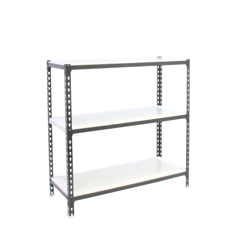 Simon Rack Garage Shelving Units 900x900x500 mm, 3 Tier Steel Rack, 180 kg per Shelf, Anthracite/White - Simonclick