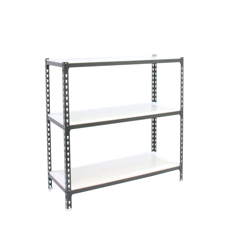 Simon Rack Garage Shelving Units 900x1100x300 mm, 3 Tier Steel Rack, 200 kg per Shelf, Anthracite/White - Simonclick