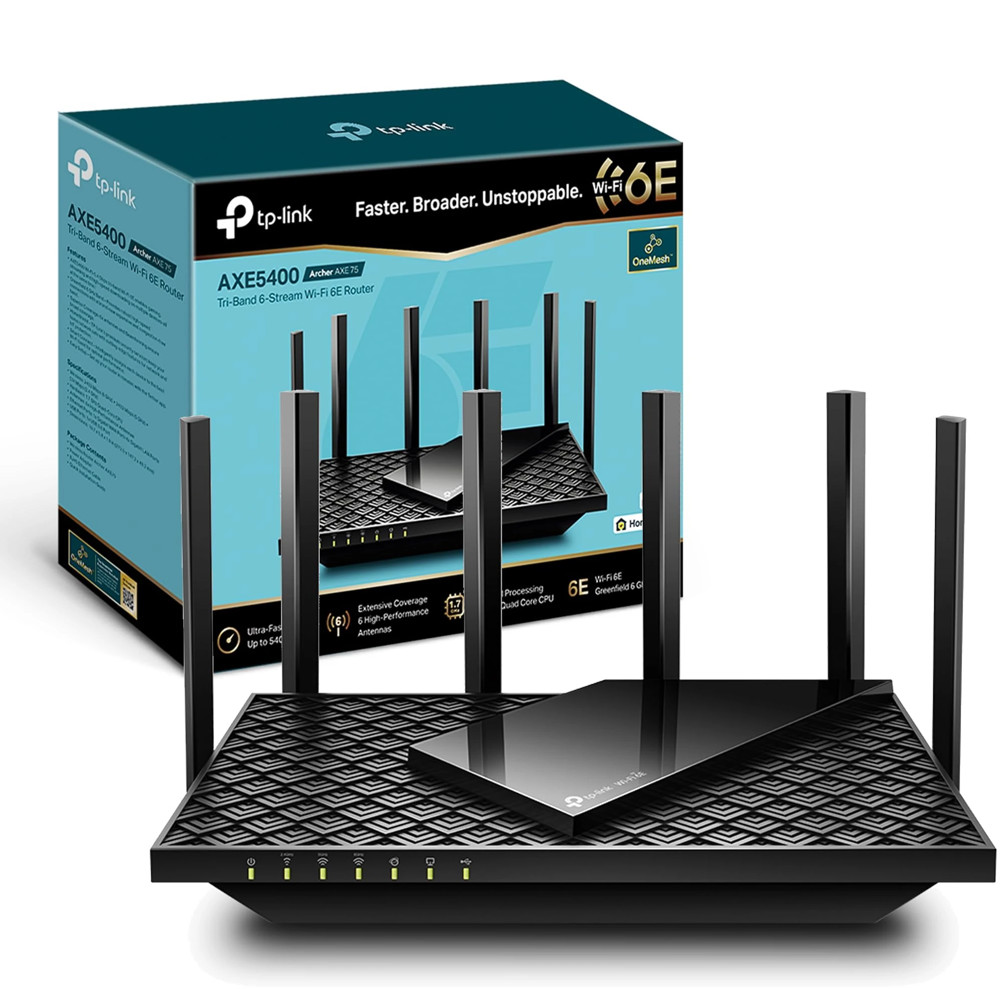 tp-link Archer AXE75 WiFi 6E Tri- Band Gigabit Router