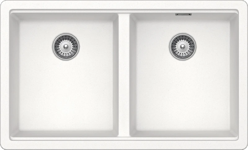 Schock 2 SOPRATOP Tanks-CRYSTALITE with Functional Edge for Accessories, Acrylic Resin Granite, Absolute White, 756X456 - Image 1