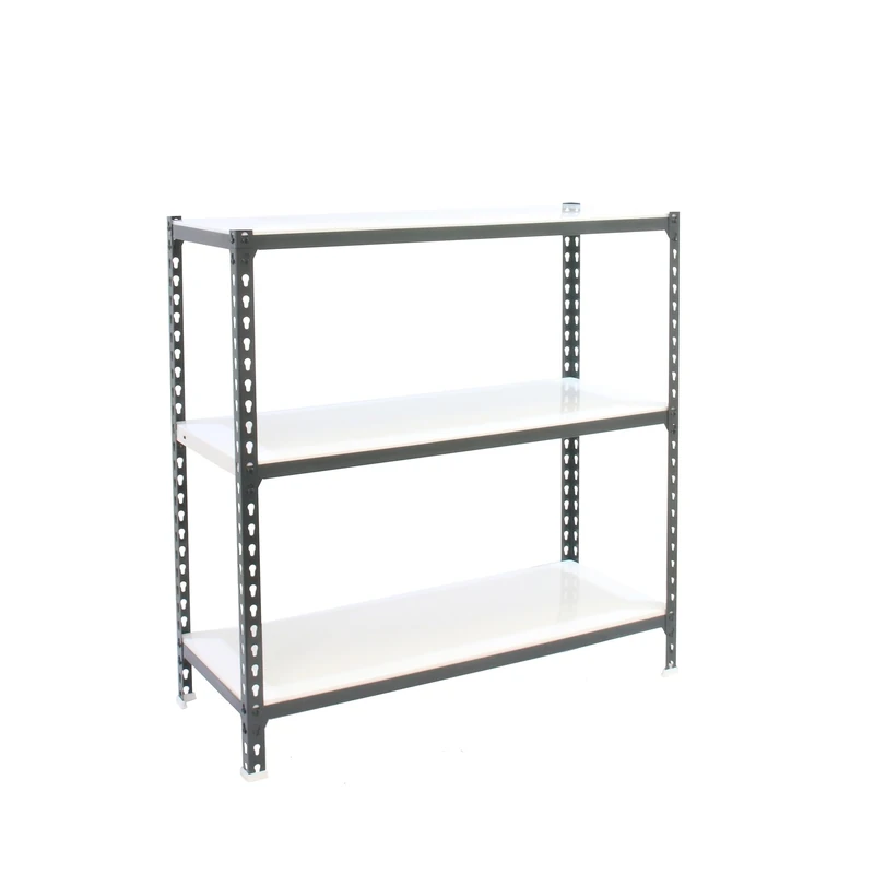 Simon Rack Garage Shelving Units 900x800x300 mm, 3 Tier Steel Rack, 180 kg per Shelf, Anthracite/White - Simonclick