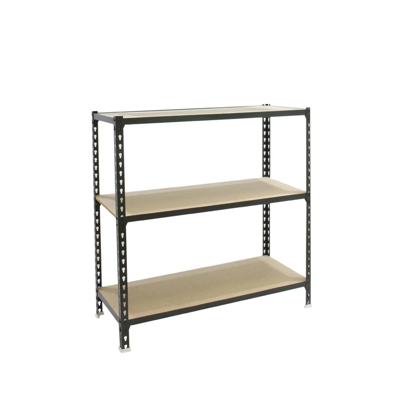 Simon Rack Garage Shelving Unit 900x1100x300 mm, 3 Tier Metal Rack with 16 mm MDF Shelves, 200 kg per Shelf, Anthracite/Wood – Maderclick