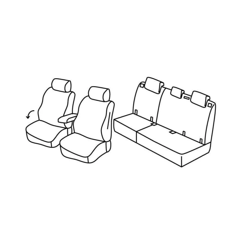 Superior Seat Covers Set - Black/Red - Compatible with Opel Mokka (11/12>03/16) - Opel Mokka X (04/16>12/19)