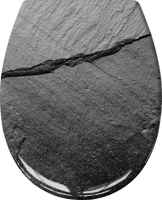 Kleine Wolke 1862905075 Toilet seat, Slate, Länge 37 cm, Breite 45 cm, Höhe 5 cm