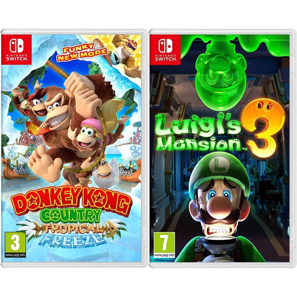 Donkey Kong Country: Tropical Freeze (Nintendo Switch) & Luigi's Mansion 3 Standard Edition - Nintendo Switch