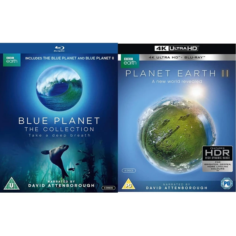 Blue Planet: The Collection [Blu-ray] [2017] [Region Free] & Planet Earth II [4k Ultra-HD + Blu-ray]