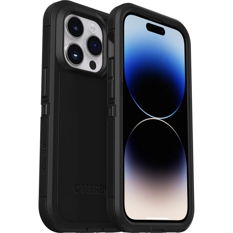 OtterBox Defender XT Case for iPhone 14 Pro with MagSafe, Shockproof, Drop proof, Ultra-Rugged, Protective Case, 5x Tested to Military Standard, Black - Non-Retail Packaging