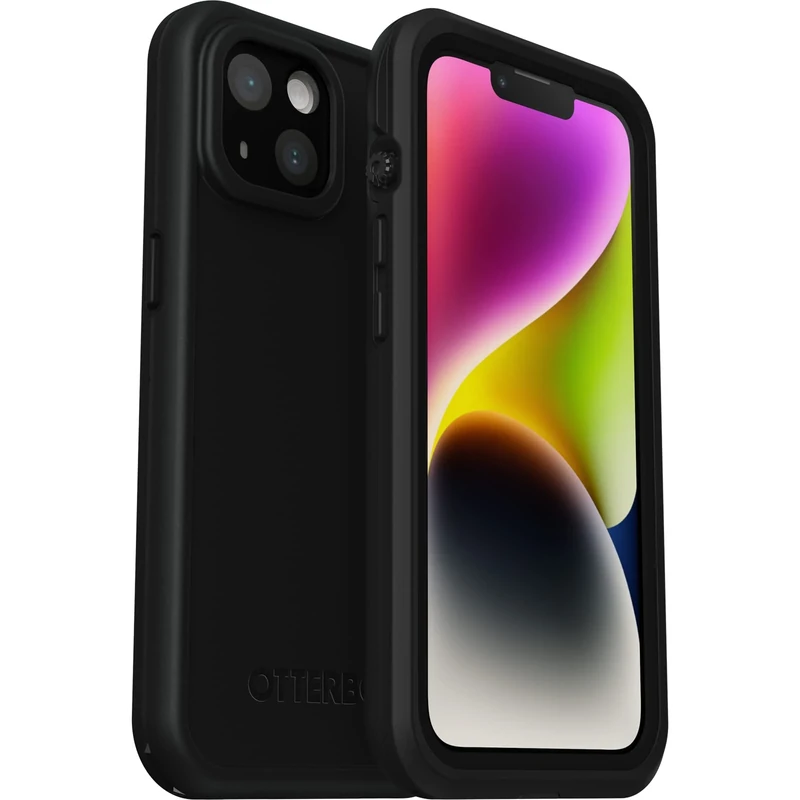 OtterBox Fre Case for iPhone 14 for MagSafe, Waterproof (IP68), Shockproof, Dirtproof, Sleek and Slim Protective Case with Built in Screen Protector, x5 Tested to Military Standard, Black