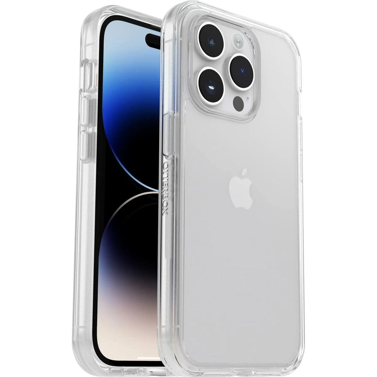 OtterBox Symmetry Clear Case for iPhone 14 Pro, Shockproof, Drop proof, Protective Thin Case, 3x Tested to Military Standard, Antimicrobial Protection, Clear