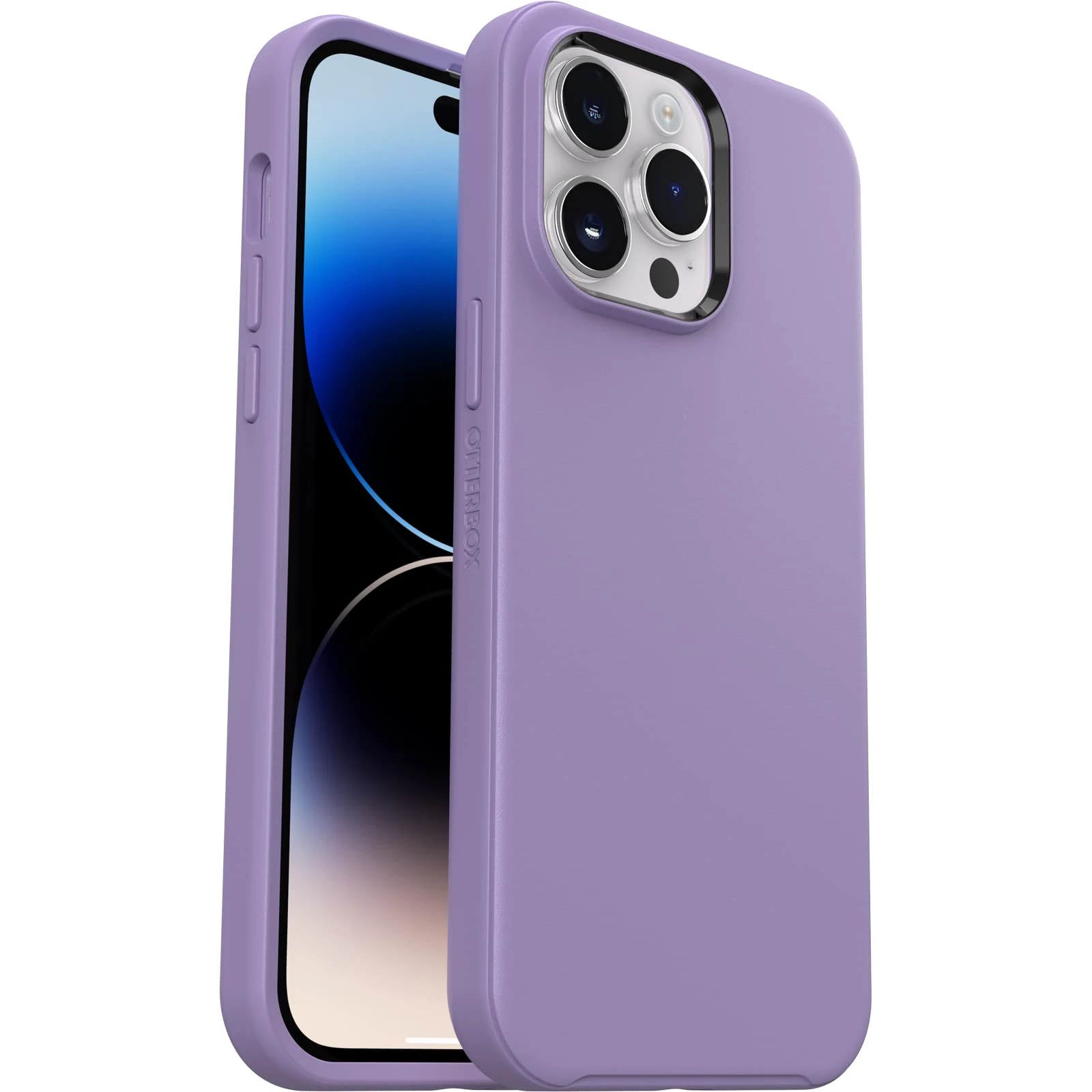 OtterBox Symmetry Case for iPhone 14 Pro Max, Shockproof, Drop proof, Protective Thin Case, 3x Tested to Military Standard, Antimicrobial Protection, Purple