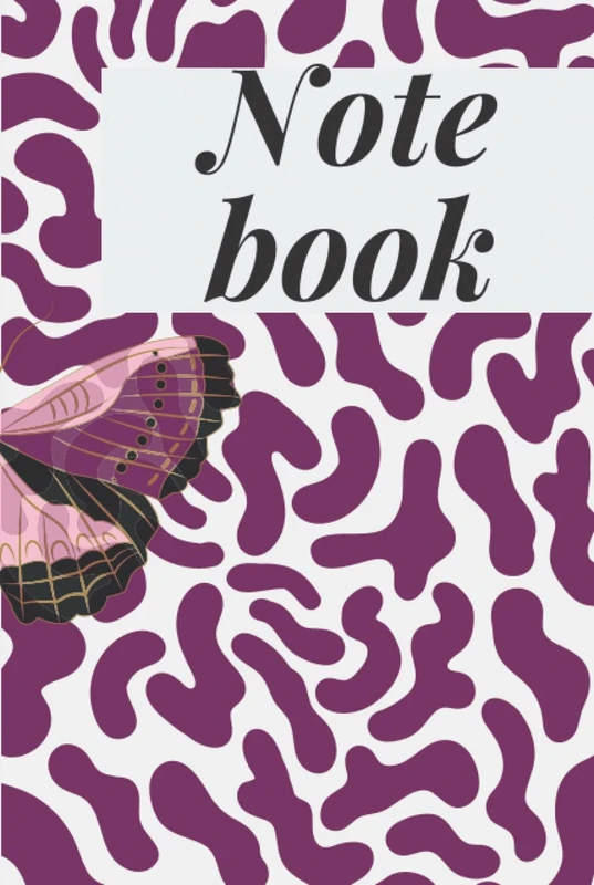 Butterfly notebook: Notebook Journal Gift, 75 Pages, 6x9.,very helful for work and college , hard cover - Image 1