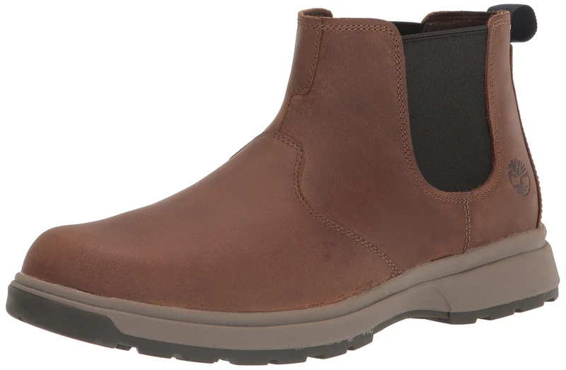 Timberland Men's Atwells Ave Chelsea Boot, Md Brown Full Grain, 7 UK
