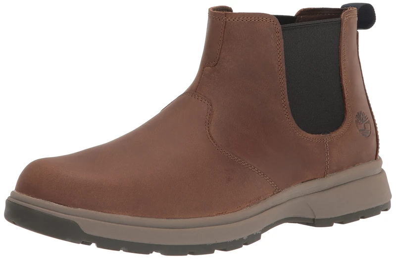 Timberland Men's Atwells Ave Chelsea Boot, Md Brown Full Grain, 8.5 UK